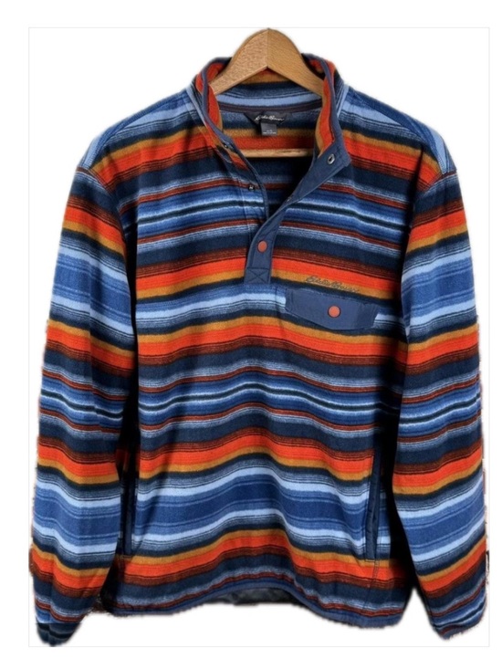 Eddie Bauer Other - Eddie Bauer Multicolor Striped Fleece Men's Large
